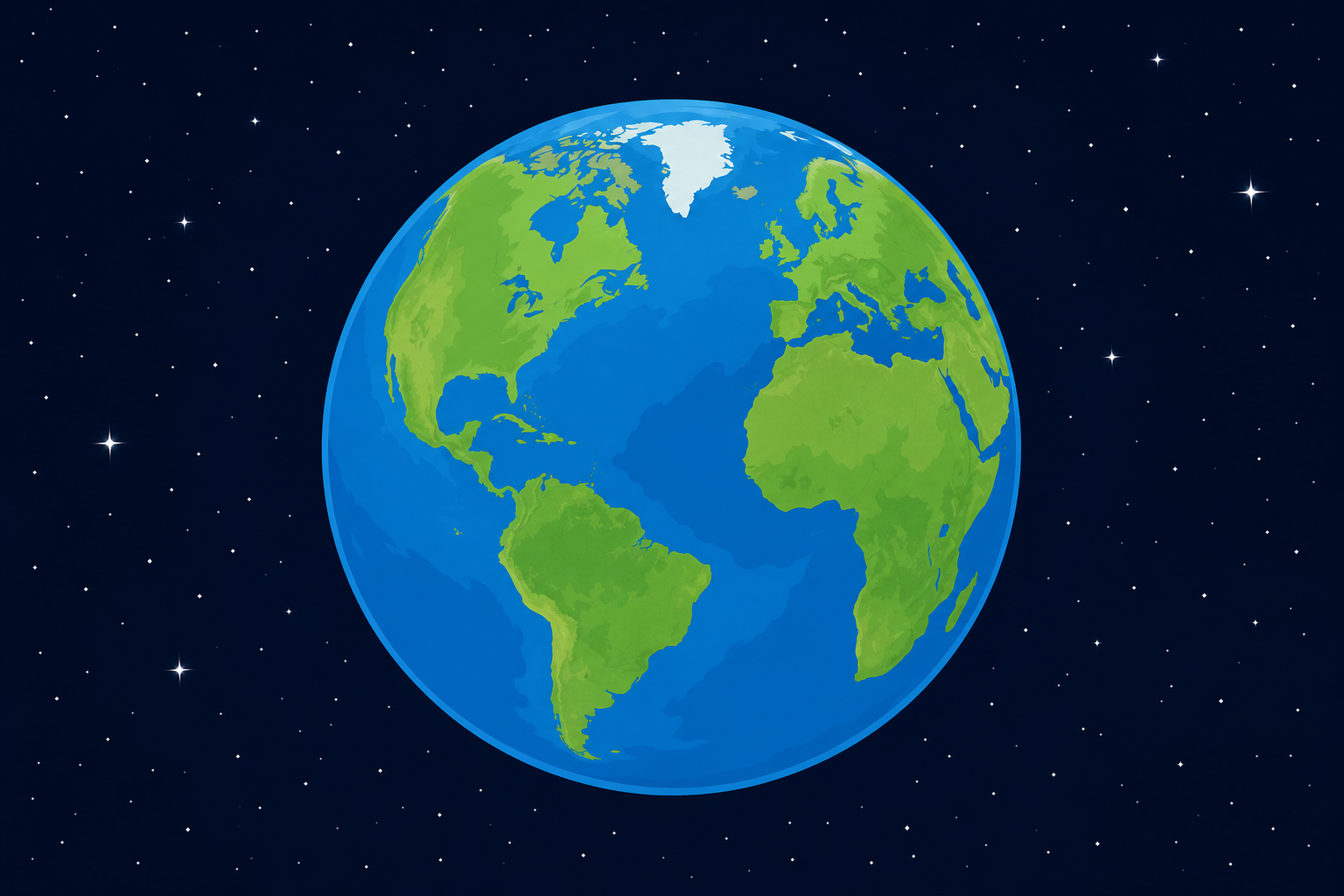 [Composer 2 Prompt]: Flat illustration of Earth globe in space, simple and clean educational style.