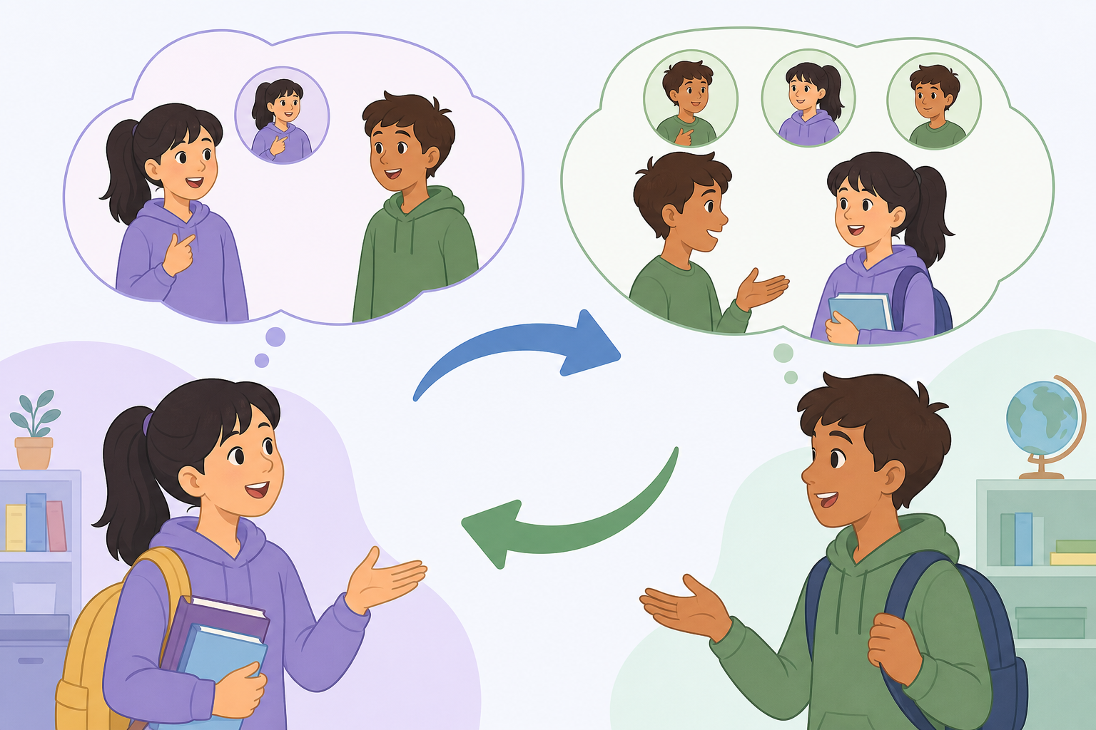 人称代词转换示意