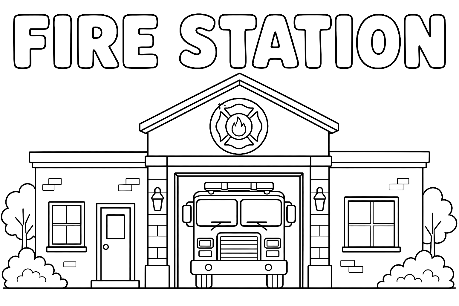 fire station 涂色