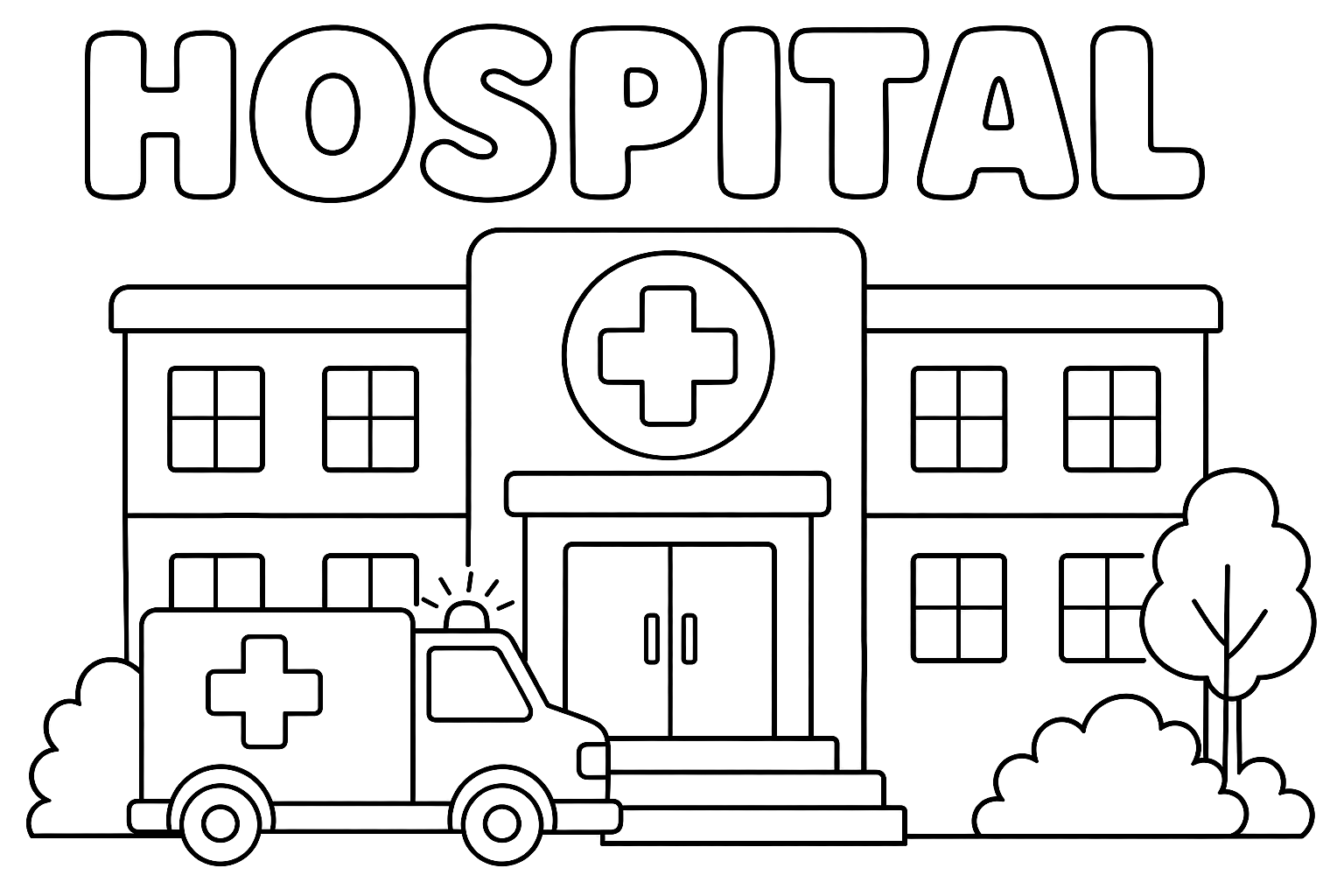 hospital 涂色