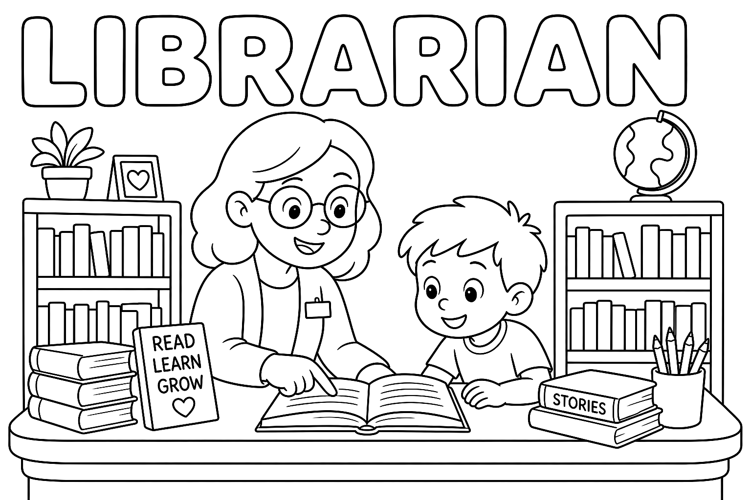 librarian 涂色