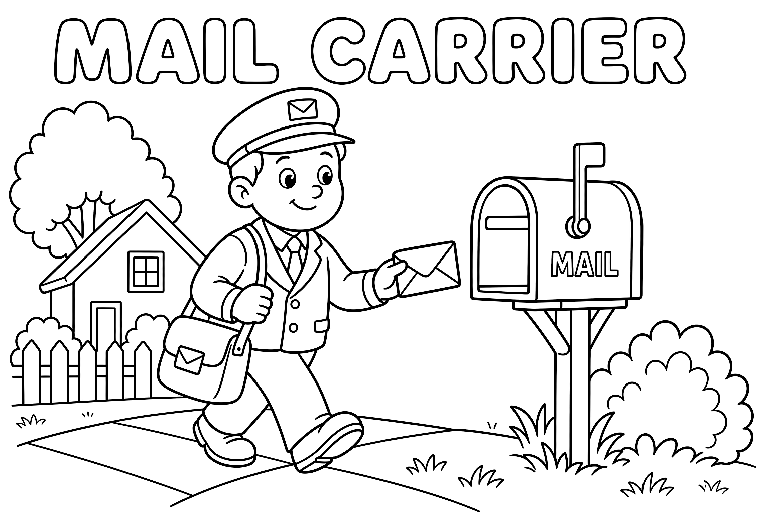 mail carrier 涂色