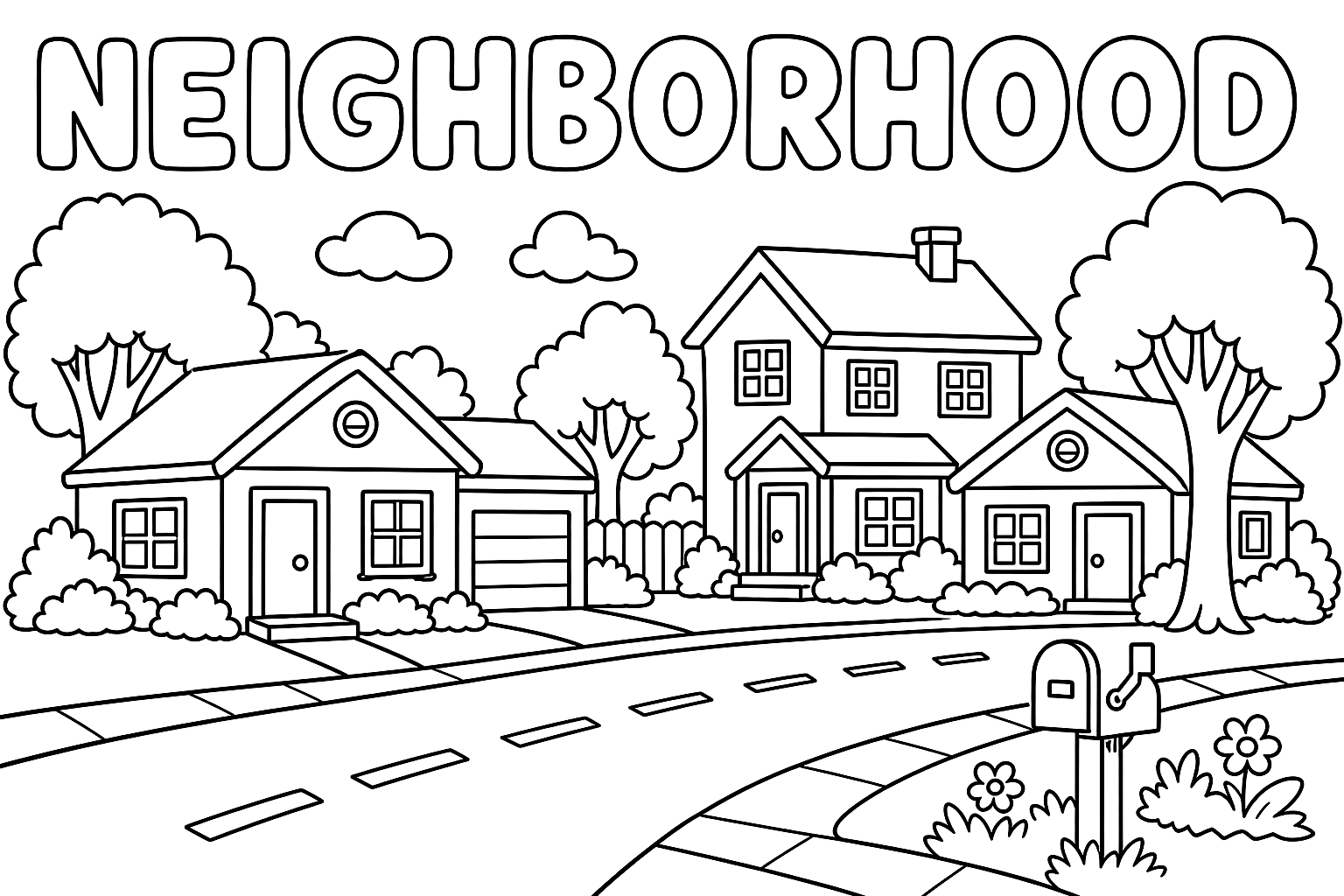 neighborhood 涂色