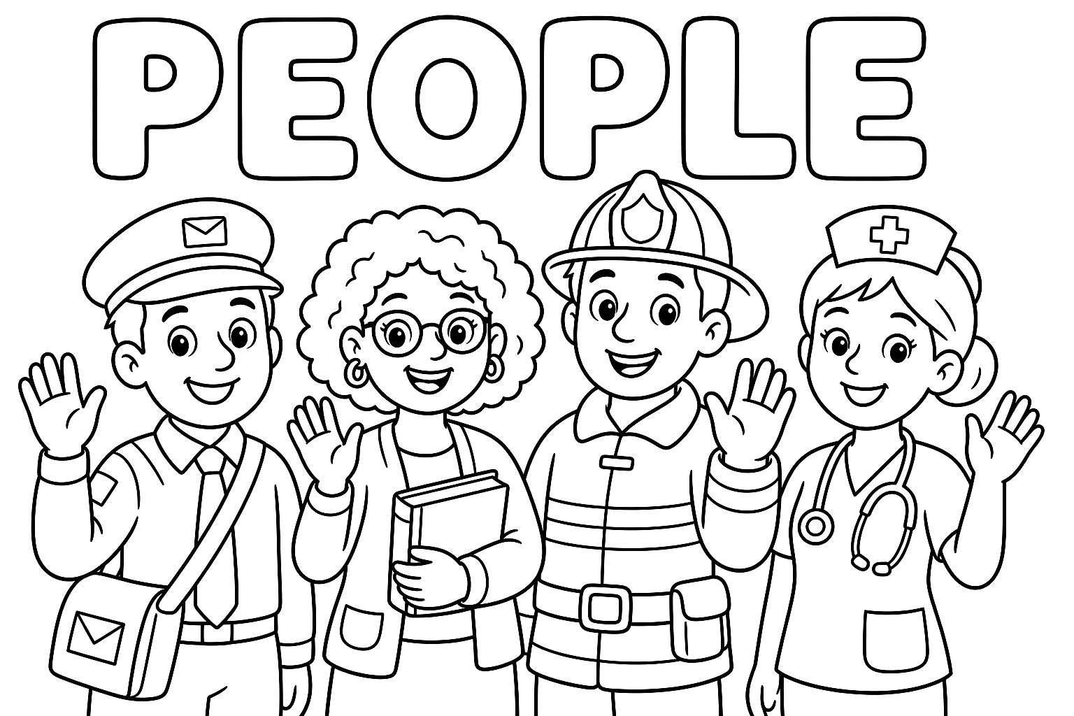 people 涂色