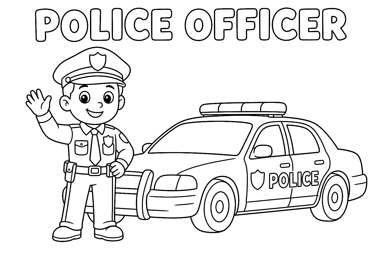 police officer 涂色