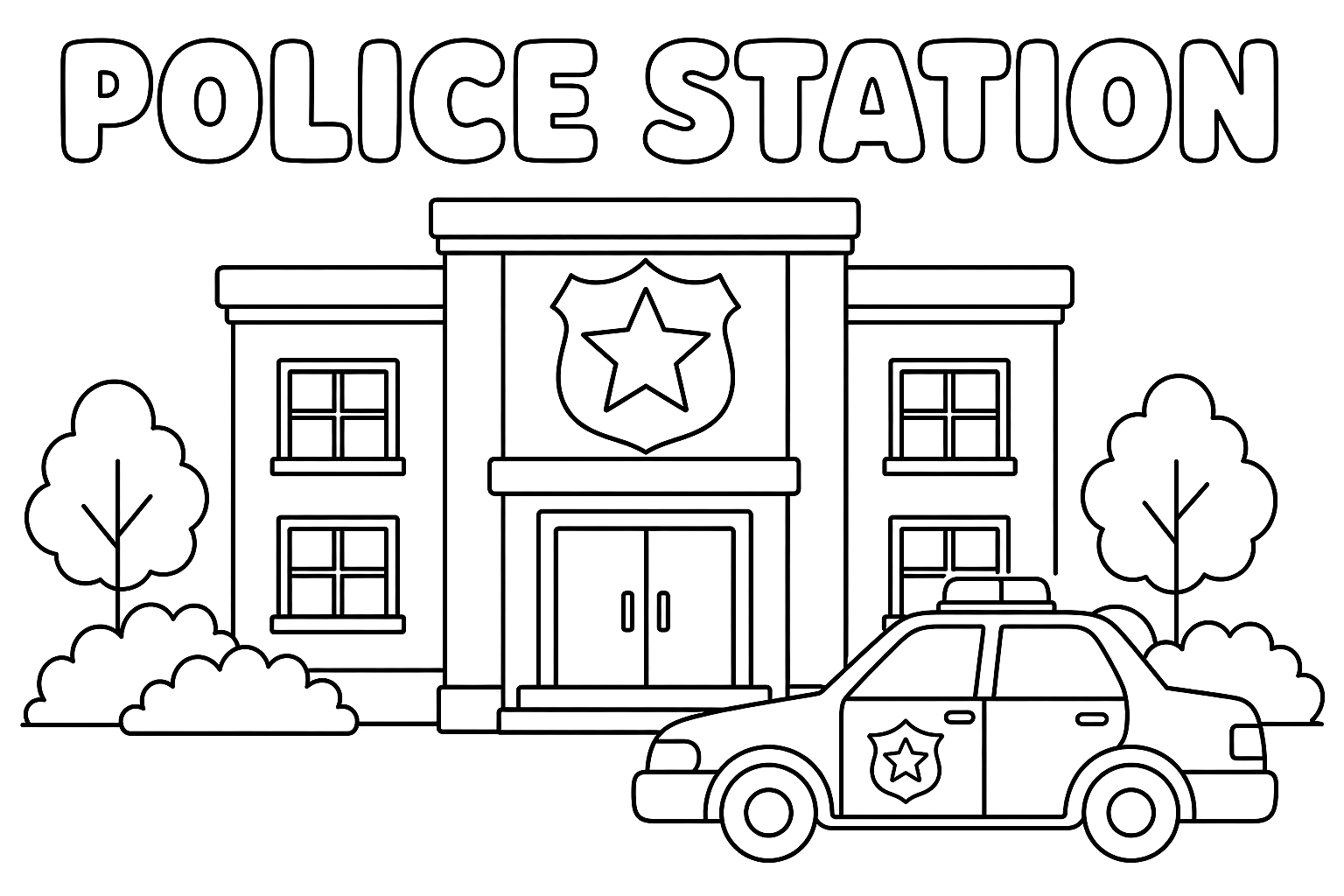 police station 涂色