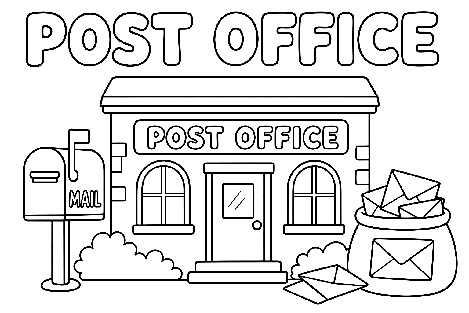 post office 涂色