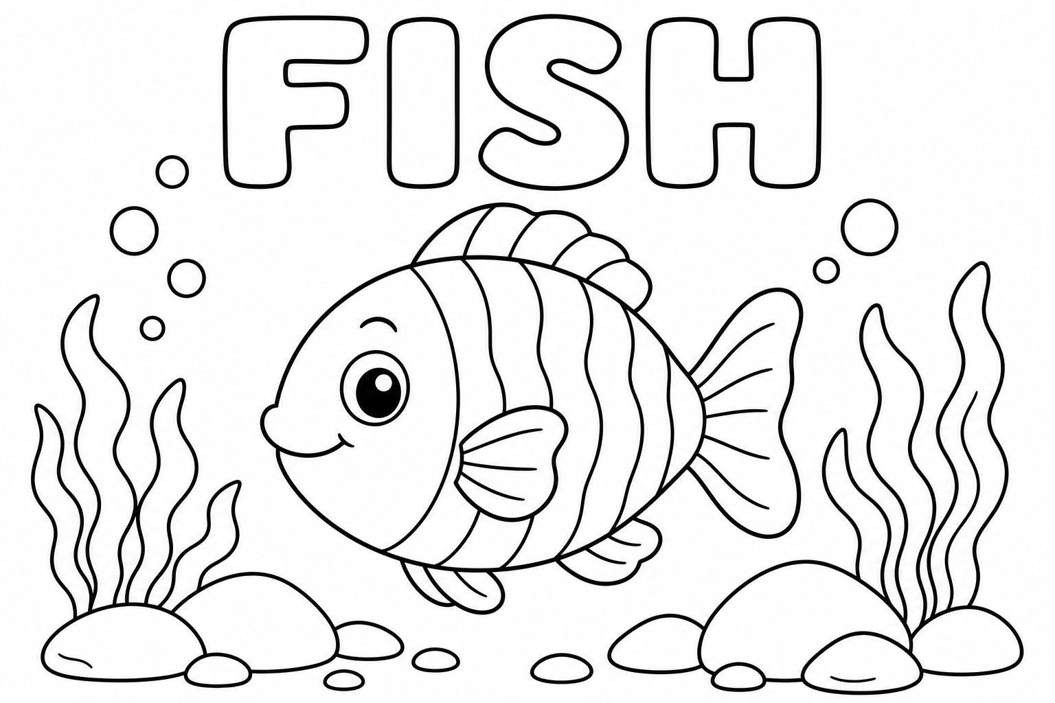 fish 涂色：河里的鱼