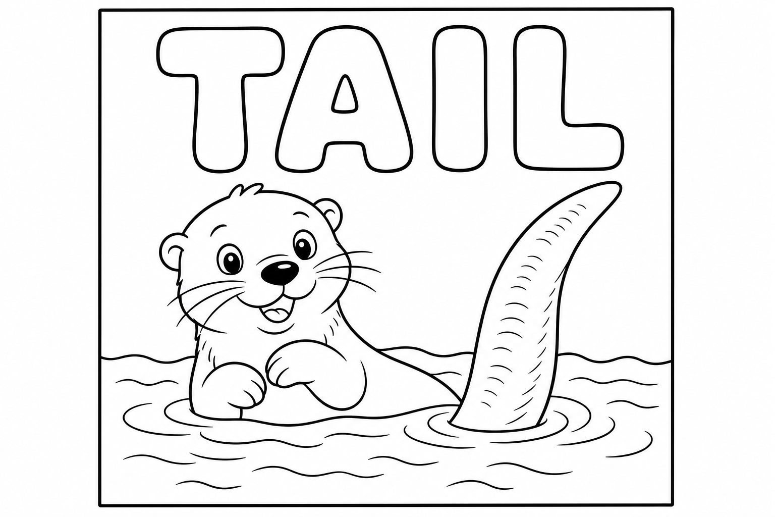 tail 涂色：水獭尾巴