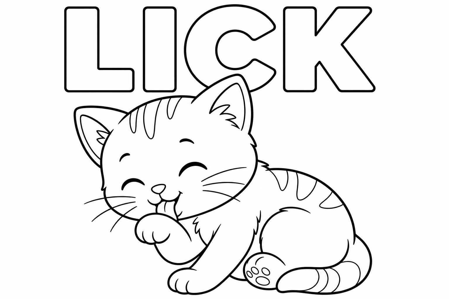 lick 涂色：小猫舔